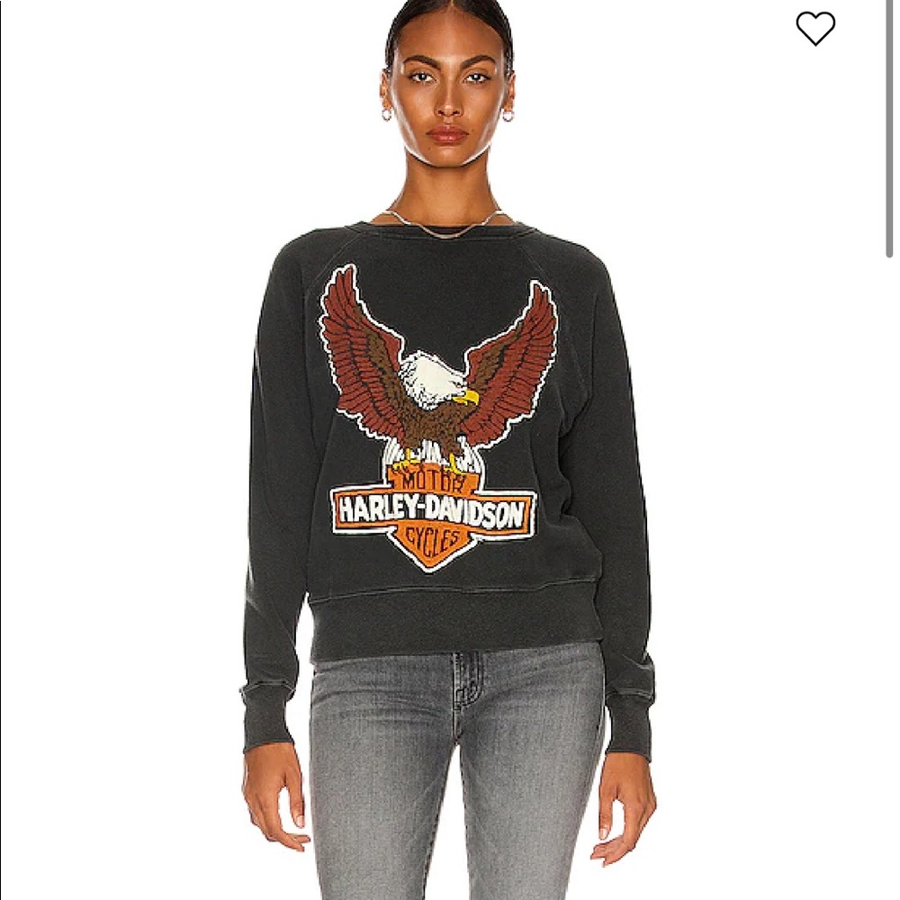COPY - Madeworn Harley Davidson Sweatshirt in Coal Pigment XS